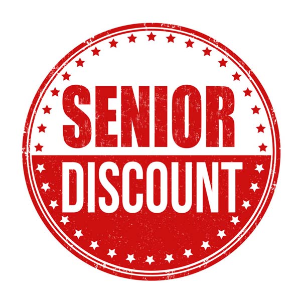Senior discount stamp
